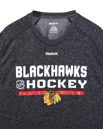 Reebok NHL Chicago Blackhawks Charcoal Long-Sleeve T-Shirt