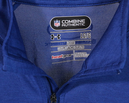 Under Armour NFL Indianapolis Colts Combine Authentic 1/4 Pullover Blue Zipper