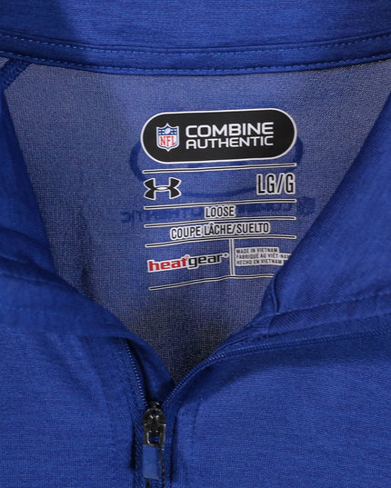 Under Armour NFL Indianapolis Colts Combine Authentic 1/4 Pullover Blue Zipper