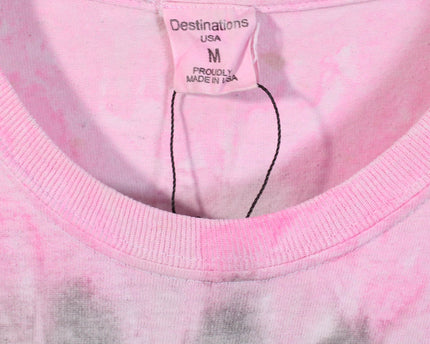 Destinations USA Great Smoky Mountains Pink & Grey Tie-Dye T-Shirt Made in USA