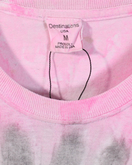 Destinations USA Great Smoky Mountains Pink & Grey Tie-Dye T-Shirt Made in USA
