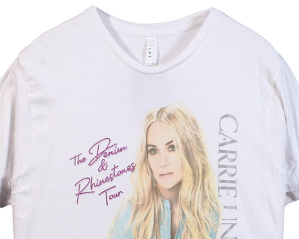 L.A.T Carrie Underwood The Denim And Rhinestones Tour White T-Shirt