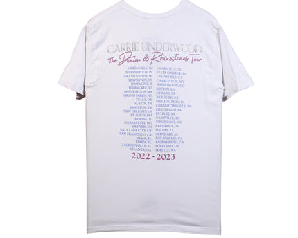 L.A.T Carrie Underwood The Denim And Rhinestones Tour White T-Shirt