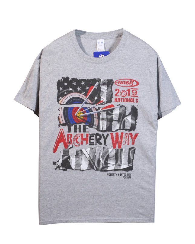 Gildan NASP 2019 Nationals 'The Archery Way' Heather Gray T-Shirt