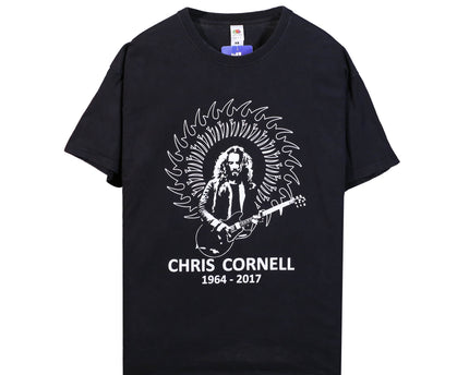 Fruit of the Loom Chris Cornell Memorial Black Graphic T-Shirt