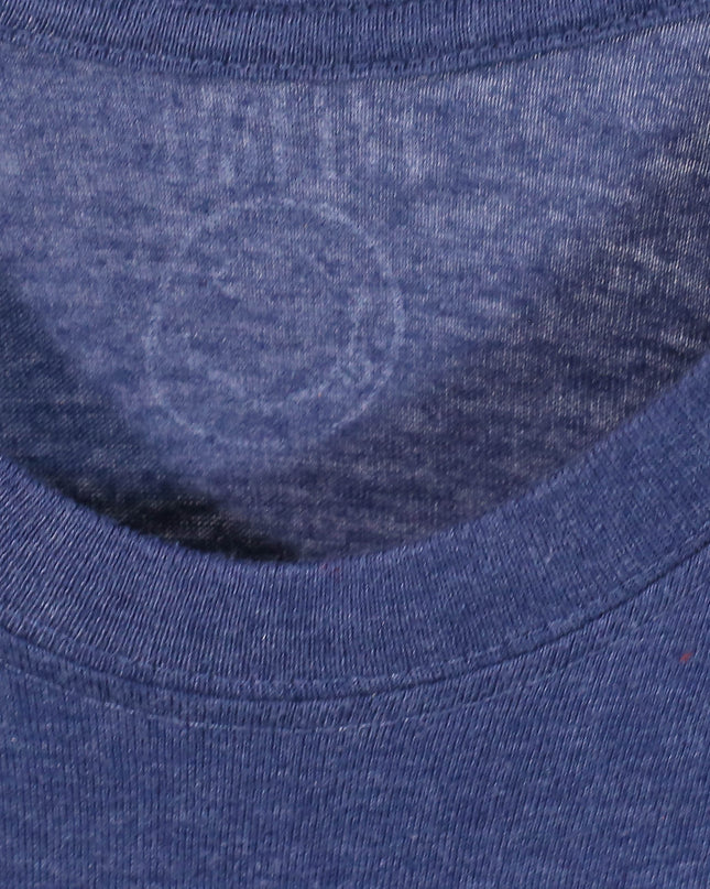 Nirvana Smiley Face Logo Blue Heather Graphic T-Shirt