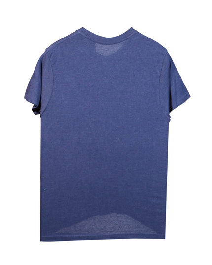 Nirvana Smiley Face Logo Blue Heather Graphic T-Shirt