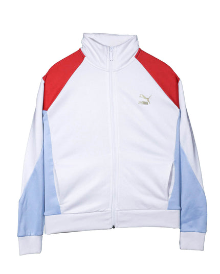 Puma Retro Colorblock White Red Zip-Up Track Jacket