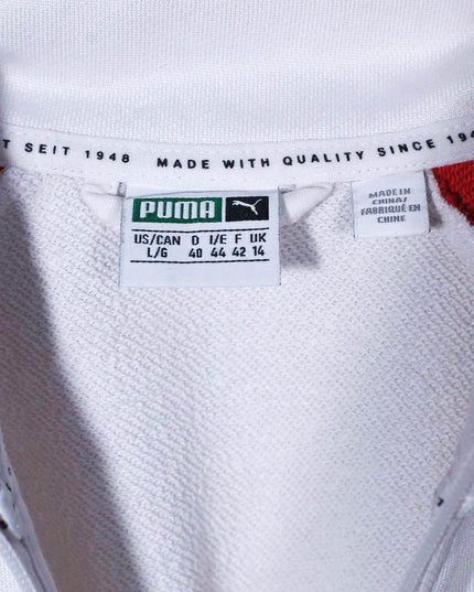Puma Retro Colorblock White Red Zip-Up Track Jacket