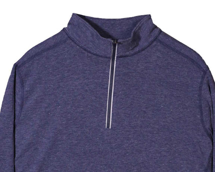 Carhartt Force Heather Navy Blue Quarter-Zip Pullover