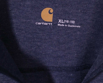 Carhartt Force Heather Navy Blue Quarter-Zip Pullover