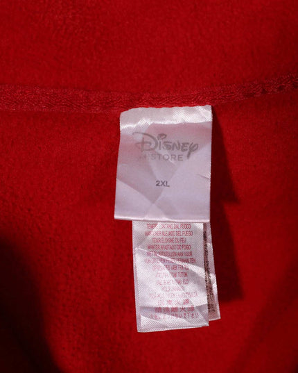 Disney Store Mickey & Minnie Red Fleece Half-Zip Pullover