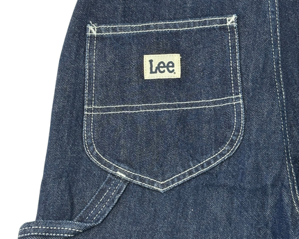 Lee Vintage Modern Dark Wash High Rise Dungaree Ankle Jeans
