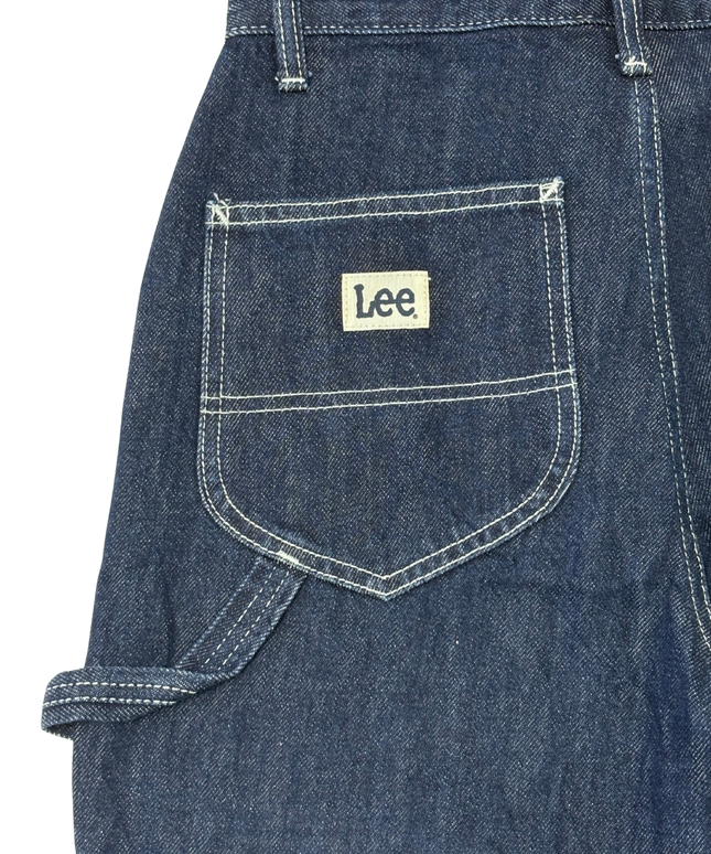 Lee Vintage Modern Dark Wash High Rise Dungaree Ankle Jeans