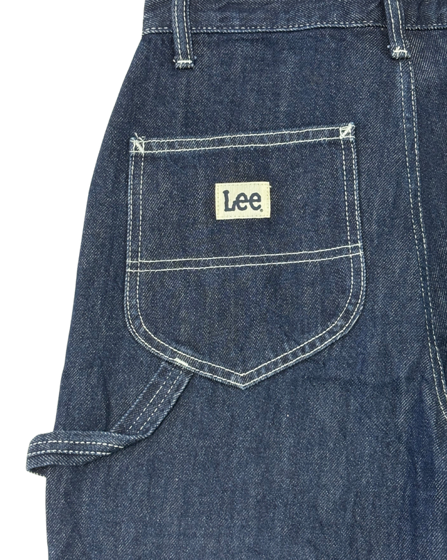 Lee Vintage Modern Dark Wash High Rise Dungaree Ankle Jeans