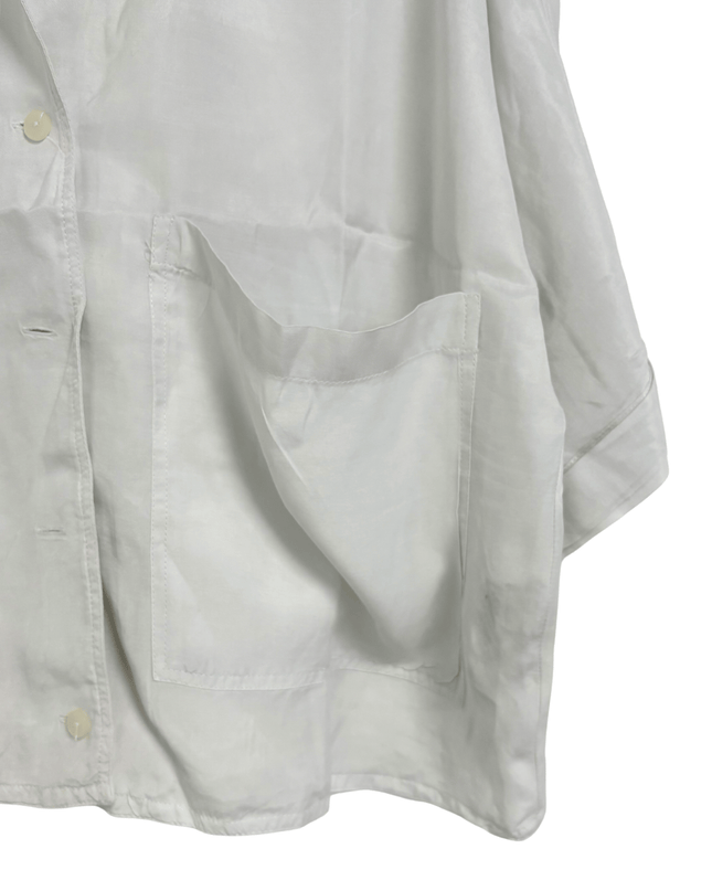 ZARA White Oversized Pocket Shirt