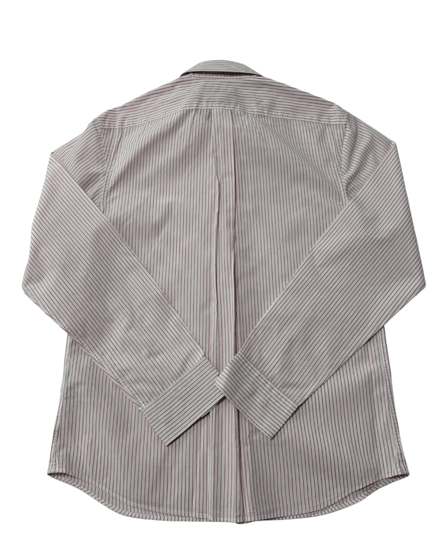 Banana Republic Pink Striped Untucked Standard Fit Long Sleeve Shirt