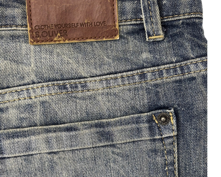 Oliver Lean Distressed Blue Wash Denim Skirt - XL | Waist: 34"