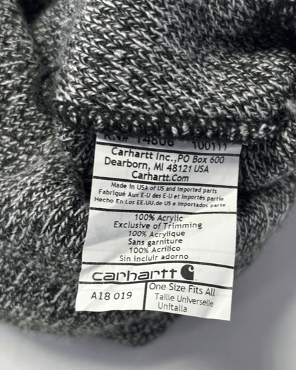 Carhartt MJT Logo Grey Marl USA Flag Patch Beanie