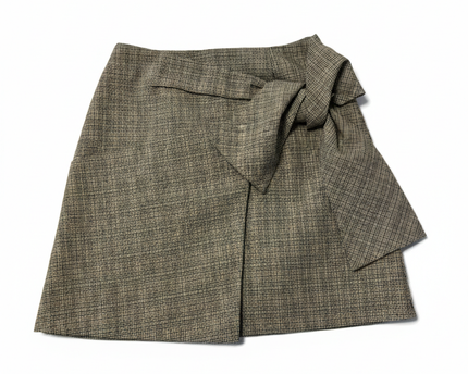 Murua Multicolor Plaid Wrap Mini Skirt