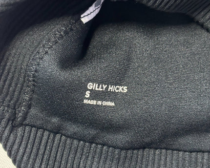 Gilly Hicks Black Ribbed Seamless High-Neck Sports Top