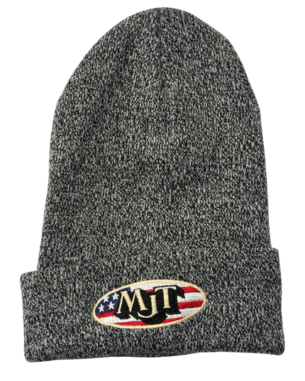 Carhartt MJT Logo Grey Marl USA Flag Patch Beanie
