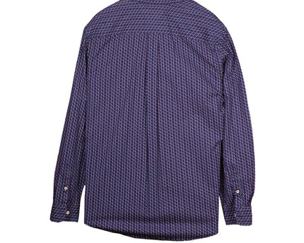Tommy Hilfiger Geo Micro Print Navy Blue Classic Fit Shirt