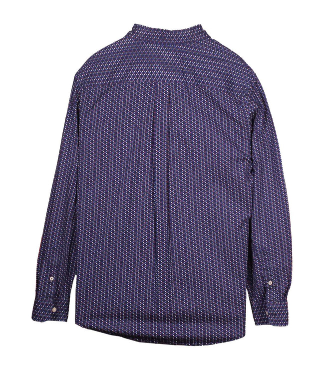 Tommy Hilfiger Geo Micro Print Navy Blue Classic Fit Shirt