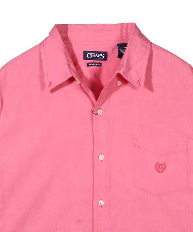 Chaps Easy Care Coral Pink Casual Button-Down Shirt