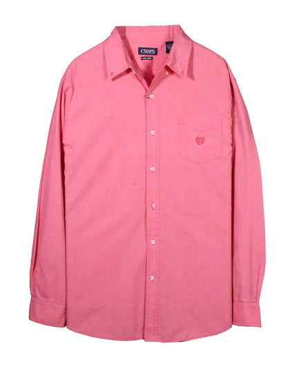 Chaps Easy Care Coral Pink Casual Button-Down Shirt