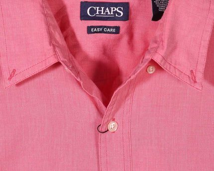 Chaps Easy Care Coral Pink Casual Button-Down Shirt