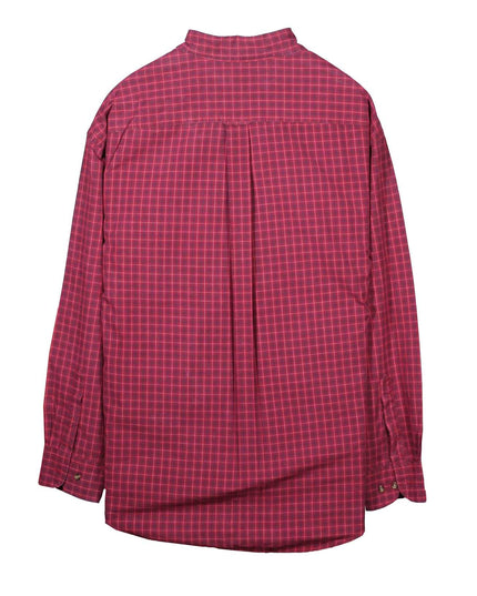 Nautica Red Plaid Button Down Long Sleeve Shirt