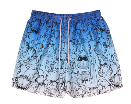Garfield Blue Ombré All-Over Print Swim Shorts