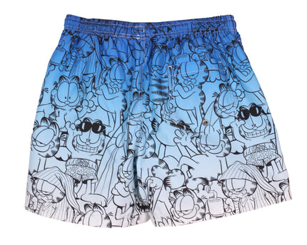Garfield Blue Ombré All-Over Print Swim Shorts