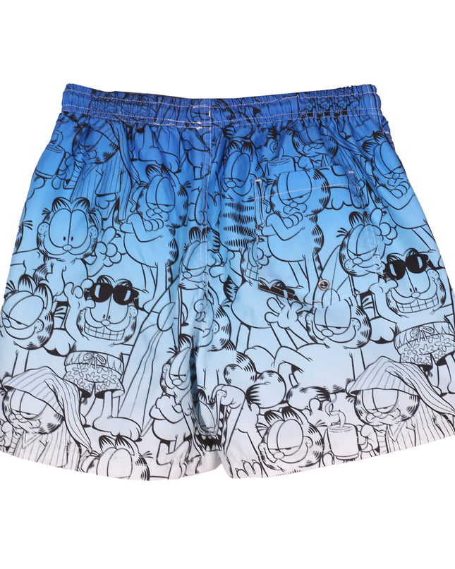 Garfield Blue Ombré All-Over Print Swim Shorts