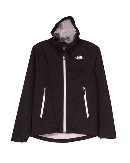 The North Face Contrast Zip Black Hooded Windbreaker Jacket