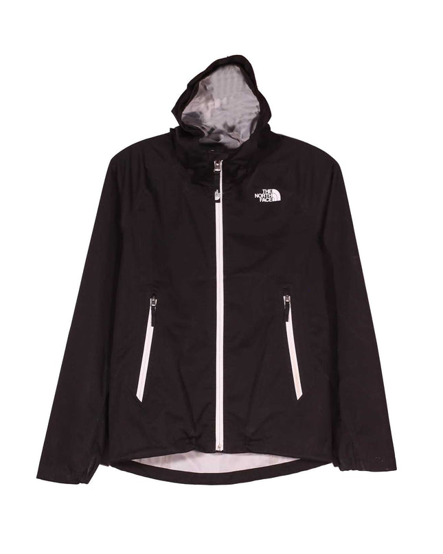 The North Face Contrast Zip Black Hooded Windbreaker Jacket