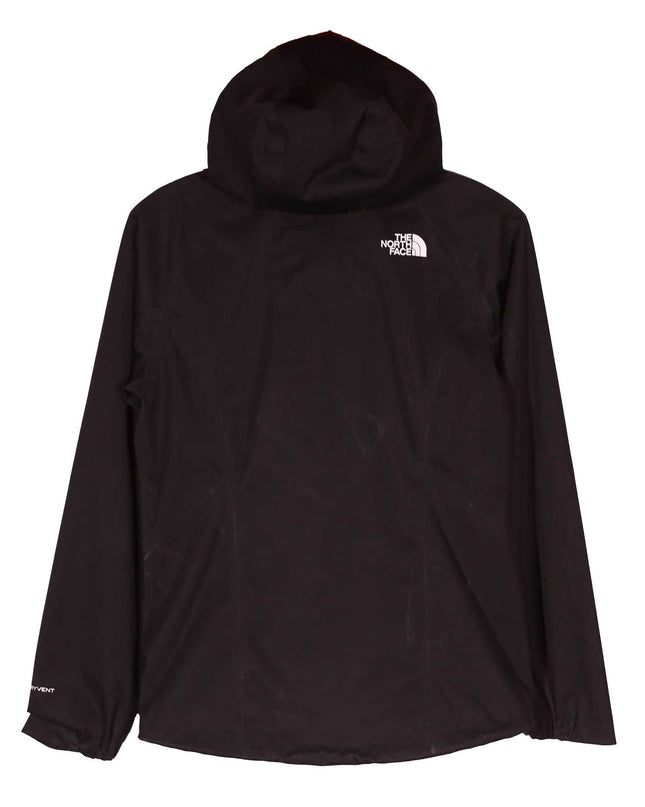 The North Face Contrast Zip Black Hooded Windbreaker Jacket