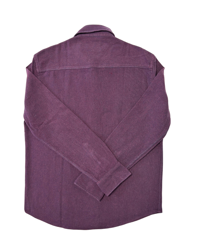 Zara Textured Purple Long-Sleeve Button-Up Shirt - M