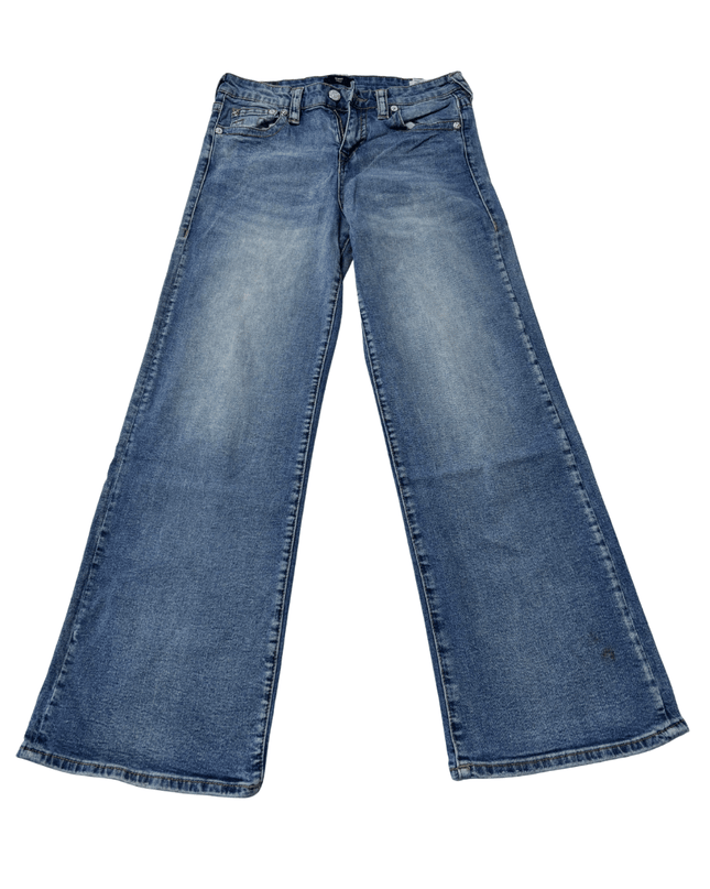 True Religion Bobbi Baggy Wide Leg Light Wash Jeans