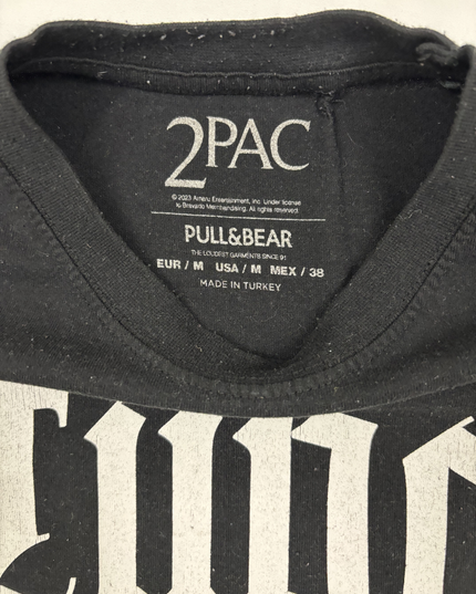 COLLECTIBLE 2PAC x Pull&Bear Black "All Eyez On Me" Graphic T-Shirt - M