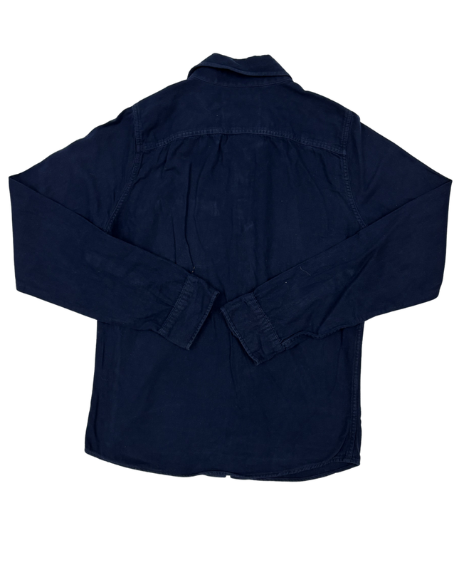 Hollister Navy Blue Flannel-Lined Casual Shirt - M