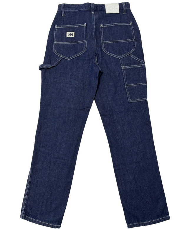 Lee Vintage Modern Dark Wash High Rise Dungaree Ankle Jeans