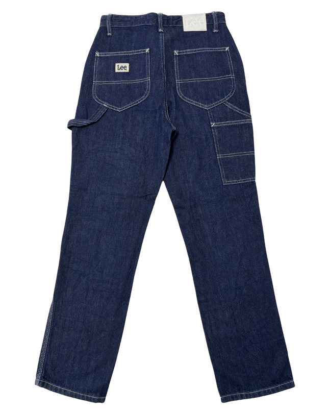 Lee Vintage Modern Dark Wash High Rise Dungaree Ankle Jeans