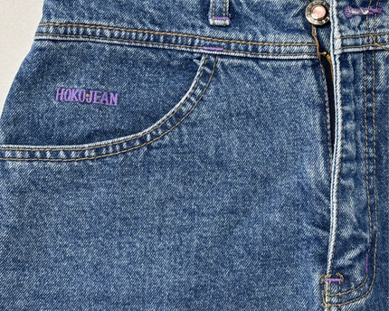 HOKO Famous Jeans 'Flower Club' Vintage High-Waist Denim Skirt