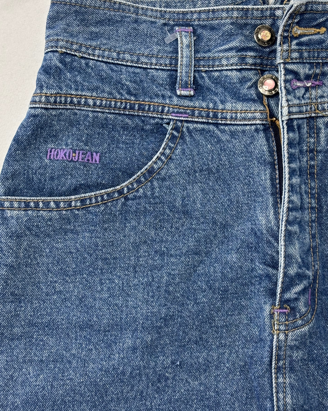 HOKO Famous Jeans 'Flower Club' Vintage High-Waist Denim Skirt