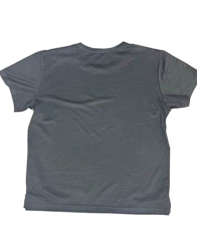 Nike Dri-FIT Black Tee with Gradient Swoosh Graphic - L
