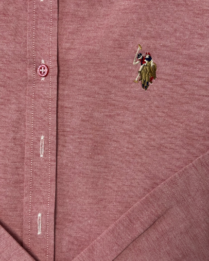 U.S. Polo Assn. Heather Rose Fitted Oxford Button-Down Shirt