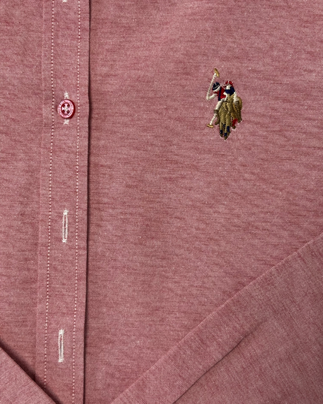 U.S. Polo Assn. Heather Rose Fitted Oxford Button-Down Shirt