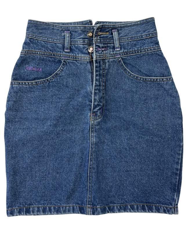 HOKO Famous Jeans 'Flower Club' Vintage High-Waist Denim Skirt